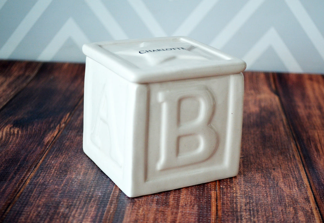 New Baby Gift, Treat or Candy Box, Baptism Gift, Baby Girl Gift, Baby Boy Gift, Personalized Baby Gift, ABC Block Keepsake Box