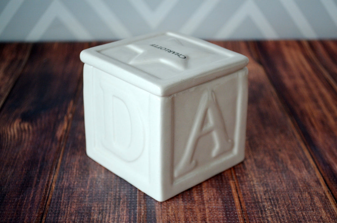New Baby Gift, Treat or Candy Box, Baptism Gift, Baby Girl Gift, Baby Boy Gift, Personalized Baby Gift, ABC Block Keepsake Box