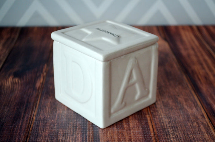 New Baby Gift, Treat or Candy Box, Baptism Gift, Baby Girl Gift, Baby Boy Gift, Personalized Baby Gift, ABC Block Keepsake Box