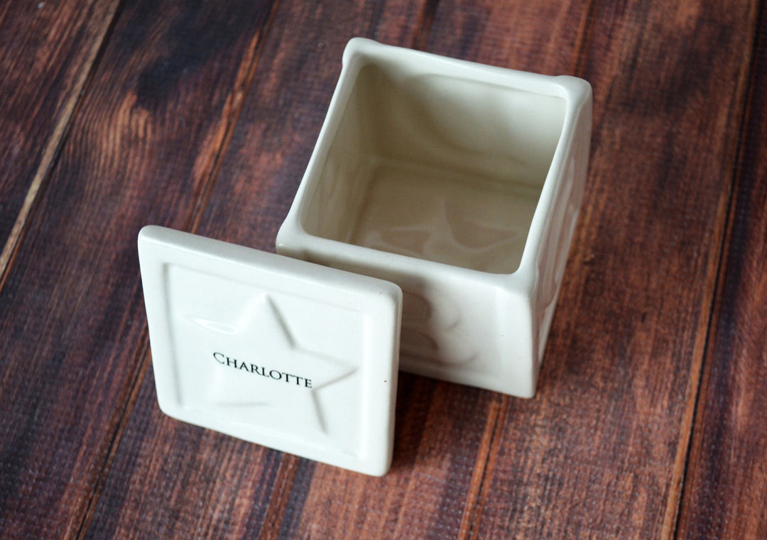 New Baby Gift, Treat or Candy Box, Baptism Gift, Baby Girl Gift, Baby Boy Gift, Personalized Baby Gift, ABC Block Keepsake Box