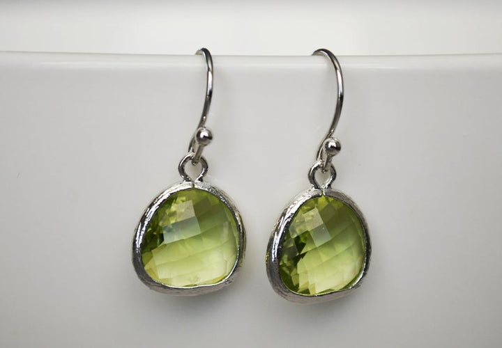 Peridot Earrings, August Birthstone Gift,  August Birthstone earrings, Peridot Jewelry Set