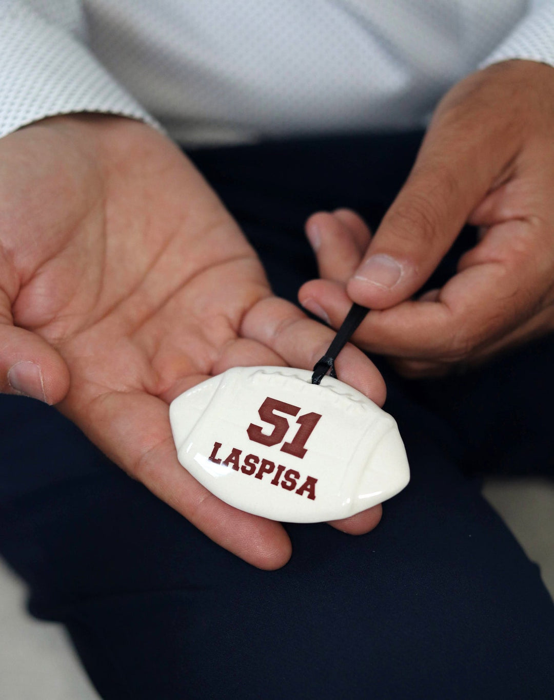 Personalized Football Christmas Ornament, Football Lover Gift, Christmas Gift For Husband, Gift for Child, Gift under 25