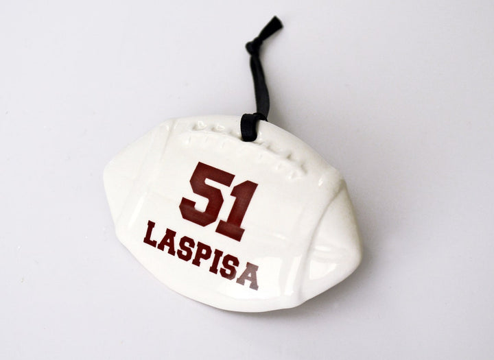 Personalized Football Christmas Ornament, Football Lover Gift, Christmas Gift For Husband, Gift for Child, Gift under 25