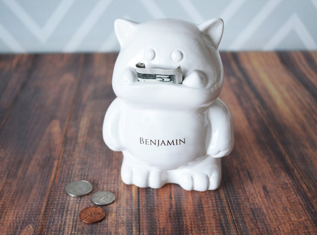 Personalized Monster Bank - Child Birthday Gift, 1st Birthday Gift, Baby Gift, Gift for Kids - Custom Bank with Name