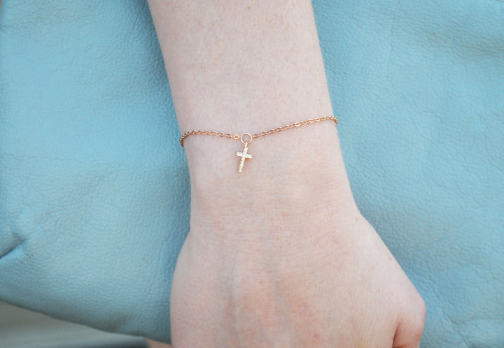 Personalized Baptism Gift, First Communion Gift, Confirmation Gift, Godchild Gift w/ Diamond Cross Bracelet or Necklace - Irish Blessing - Heart Keepsake Box