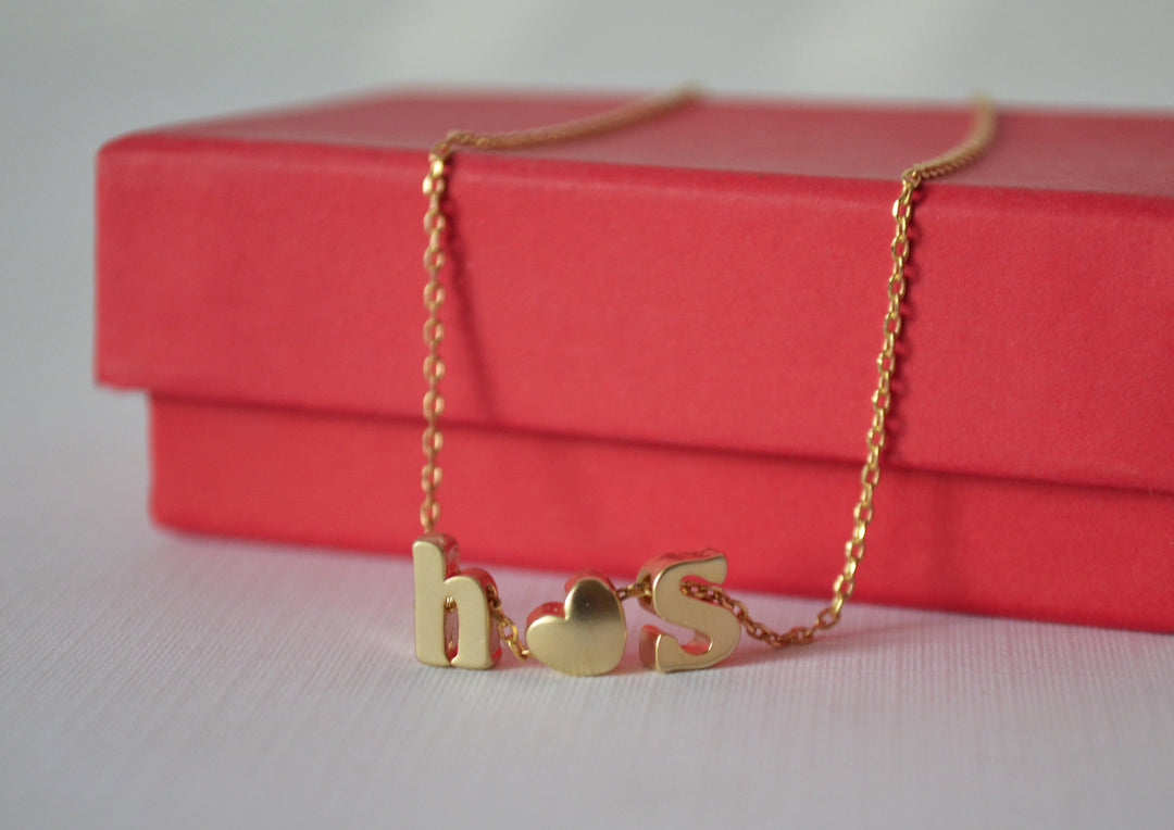 Personalized Initial Letter Necklace - Serif Letter Style
