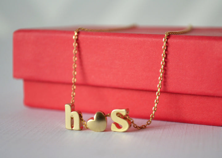 Personalized Initial Letter Necklace - Serif Letter Style