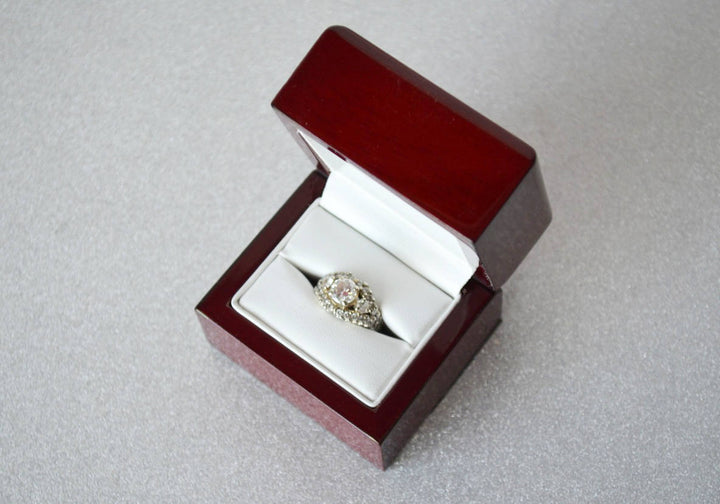 Wedding Ring Box | Monogram | Ring Bearer Box | Rosewood Finish | Custom Engraved