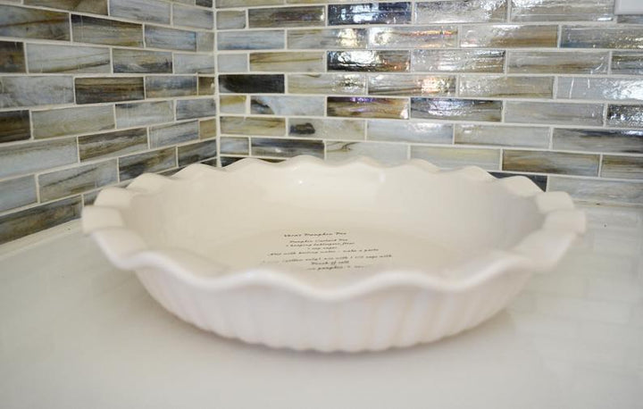 Personalized Pie Dish - Handwritten Recipe
