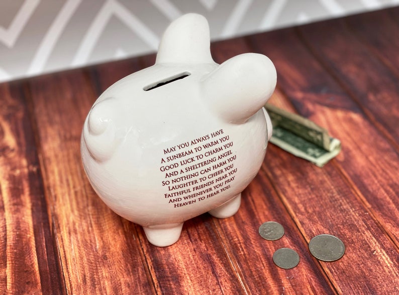 Piggy Bank for Boys and Girls, Baptism Gift, Baby Gift, First Communion Gift, Personalized Bank, Great Gift for a Child