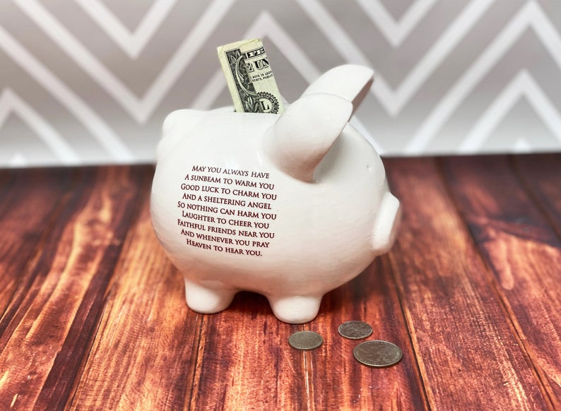 Piggy Bank for Boys and Girls, Baptism Gift, Baby Gift, First Communion Gift, Personalized Bank, Great Gift for a Child