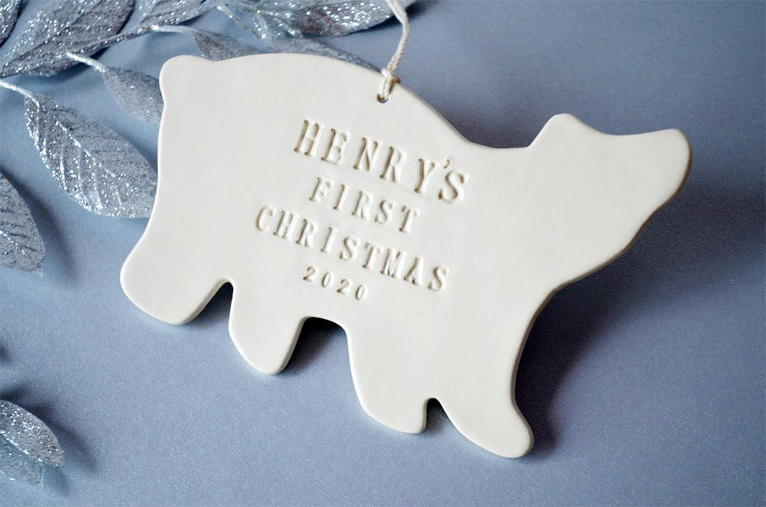 Polar Bear - Personalized Baby's First Christmas Ornament 2024