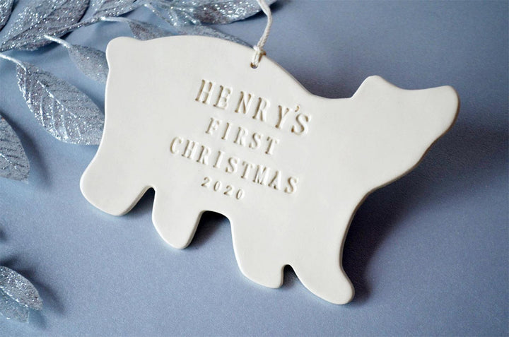Polar Bear - Personalized Baby's First Christmas Ornament 2024