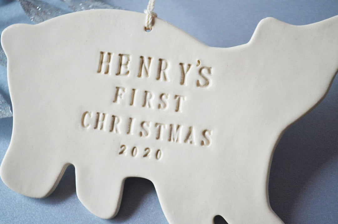 Polar Bear - Personalized Baby's First Christmas Ornament 2024