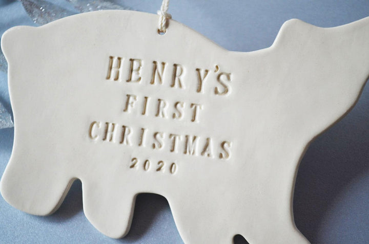 Polar Bear - Personalized Baby's First Christmas Ornament 2024