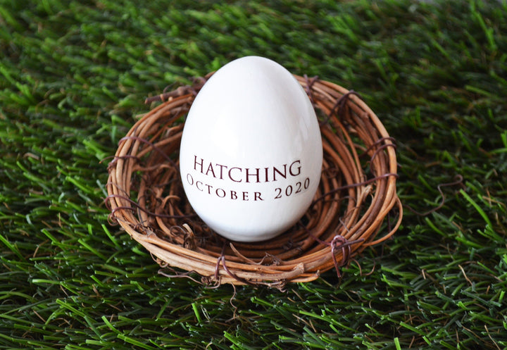 Pregnancy Egg Announcement, Pregnancy Announcement for Grandparents, Personalized Ceramic Easter Egg, Unique Easter Gift Idea