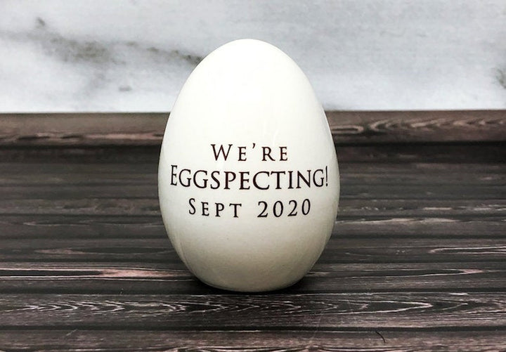 Pregnancy Egg Announcement, Pregnancy Announcement for Grandparents, Personalized Ceramic Easter Egg, Unique Easter Gift Idea