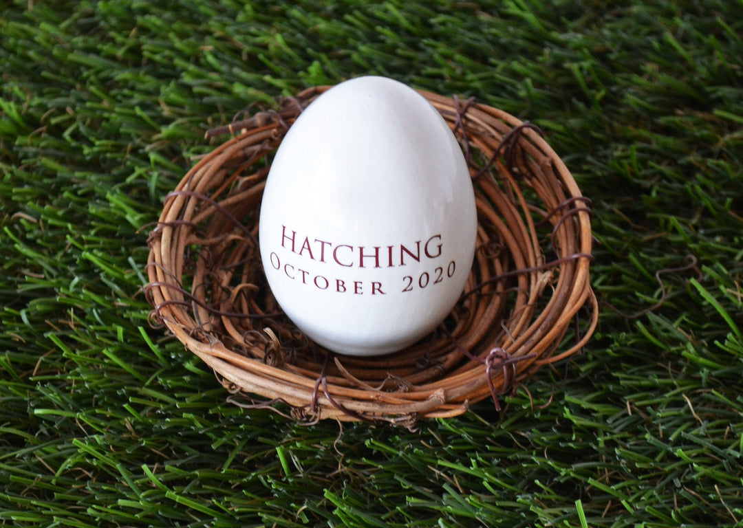 Pregnancy Egg Announcement, Pregnancy Announcement for Grandparents, Personalized Ceramic Easter Egg, Unique Easter Gift Idea