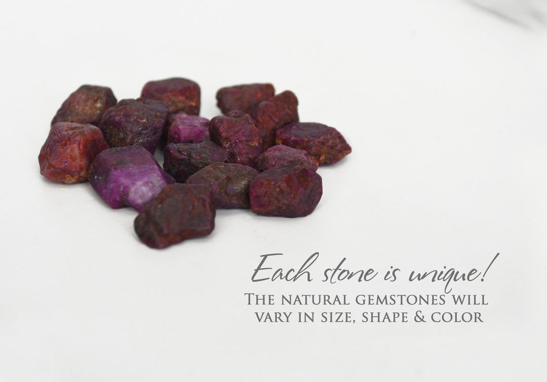 Raw Ruby Necklace, July Birthstone Necklace, Natural Stone Ruby Jewelry, Layering Necklace, Boho Necklace, Healing Crystals