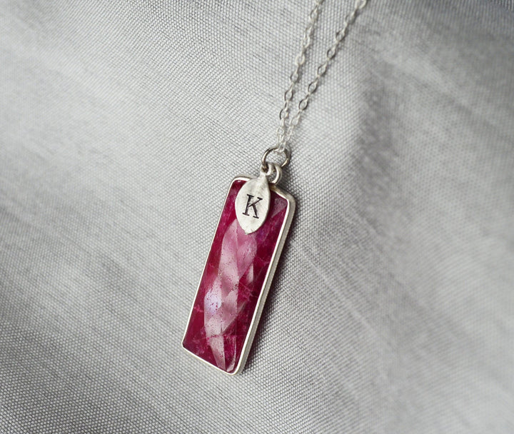 Ruby Necklace, July Birthstone Necklace, Ropada Stone