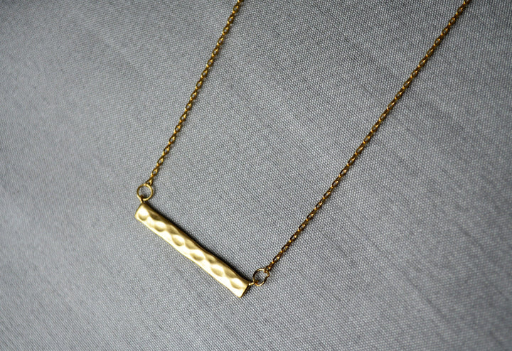 Silver Hammered Bar Necklace, Modern Necklace, Friend Gift, Birthday Gift for Friend, Gift for Her, Best Friend Gift, Layering Necklace