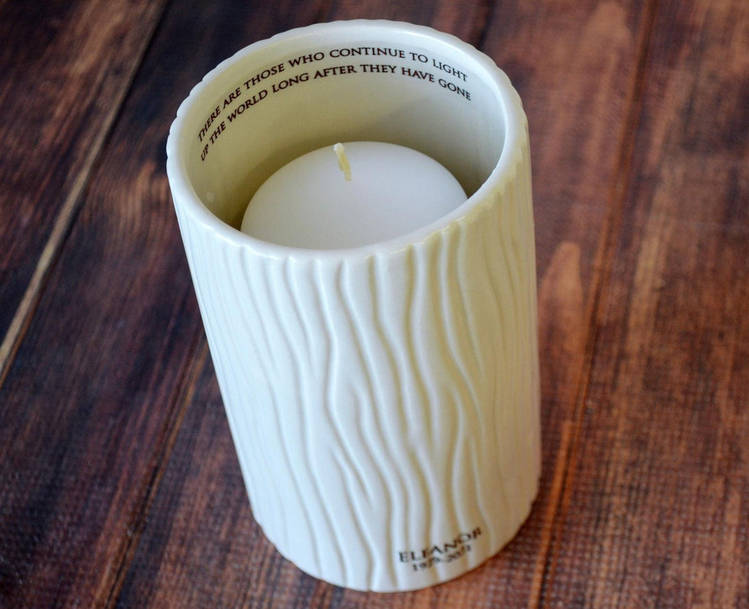 Sympathy Gift, Sympathy Candle, Tall Sympathy Votive, Sympathy Vase, There are those who continue to light up the world long after they...