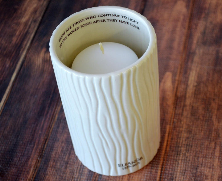 Sympathy Gift, Sympathy Candle, Tall Sympathy Votive, Sympathy Vase, There are those who continue to light up the world long after they...