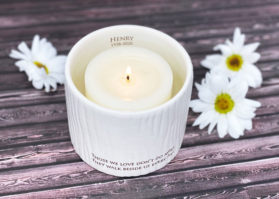 Sympathy Gift, Sympathy Candle, Sympathy Votive or Sympathy Vase - Those We Love Don’t Go Away, They Walk Beside Us Every Day
