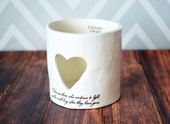 customizable text on a memorial candle