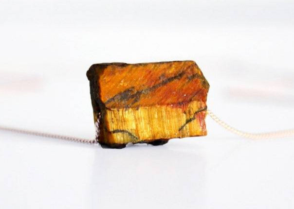 Tiger's Eye Necklace, Raw Tiger's Eye Choker, Tiger Eye Layering Necklace, Boho Necklace, Healing Crystal Necklace, Birthday Gift