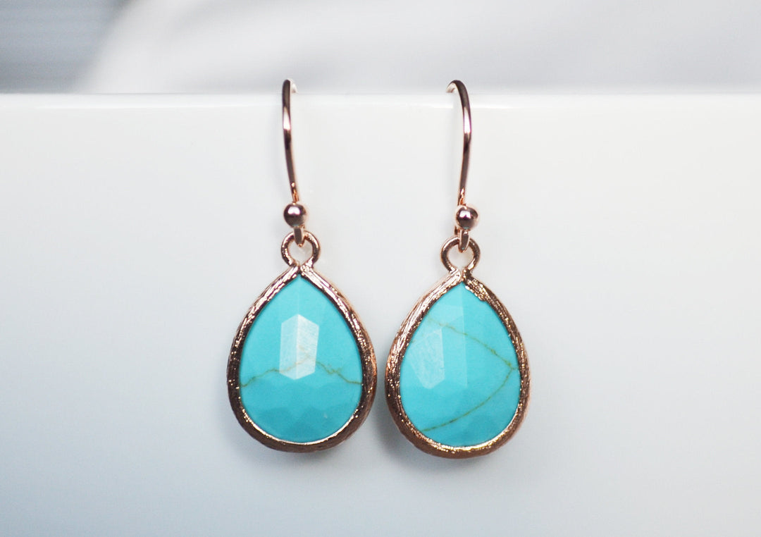 Turquoise earrings, December Birthstone Gift, December Birthstone earrings, Bridesmaid earrings, Turquoise Birthday Gift for Her