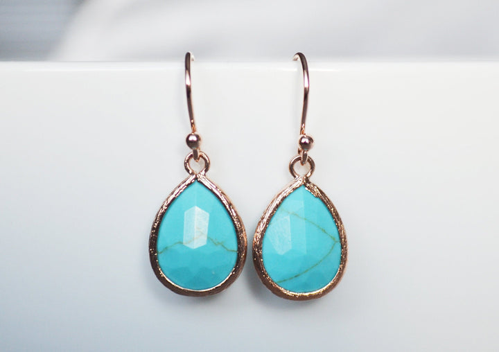 Turquoise earrings, December Birthstone Gift, December Birthstone earrings, Bridesmaid earrings, Turquoise Birthday Gift for Her