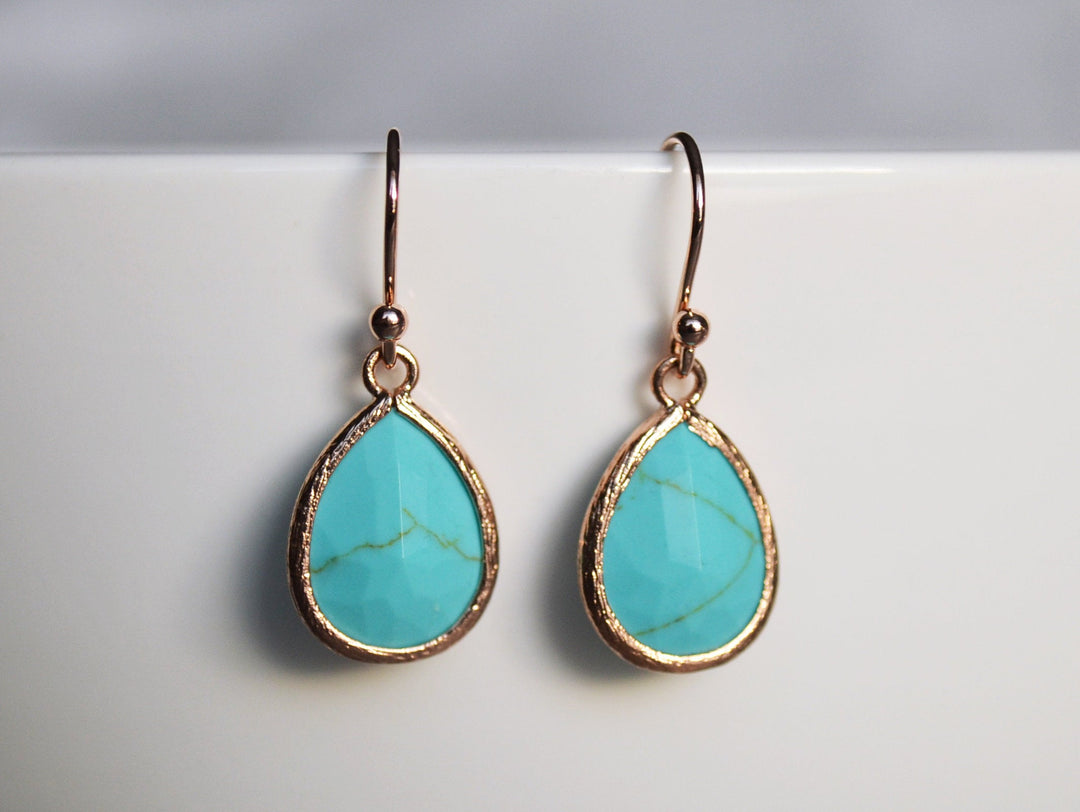 Turquoise earrings, December Birthstone Gift, December Birthstone earrings, Bridesmaid earrings, Turquoise Birthday Gift for Her