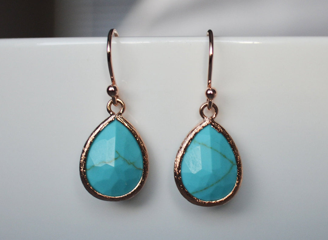 Turquoise earrings, December Birthstone Gift, December Birthstone earrings, Bridesmaid earrings, Turquoise Birthday Gift for Her