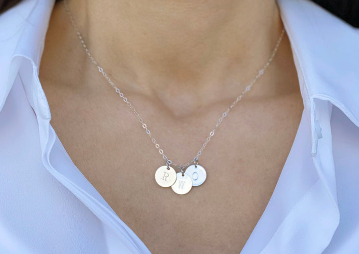 Valentine's Day Necklace, Initial Necklace, Family Necklace, Letter Necklace, Mom Gift, Wife Gift, Girlfriend Gift, Birthstone Necklace