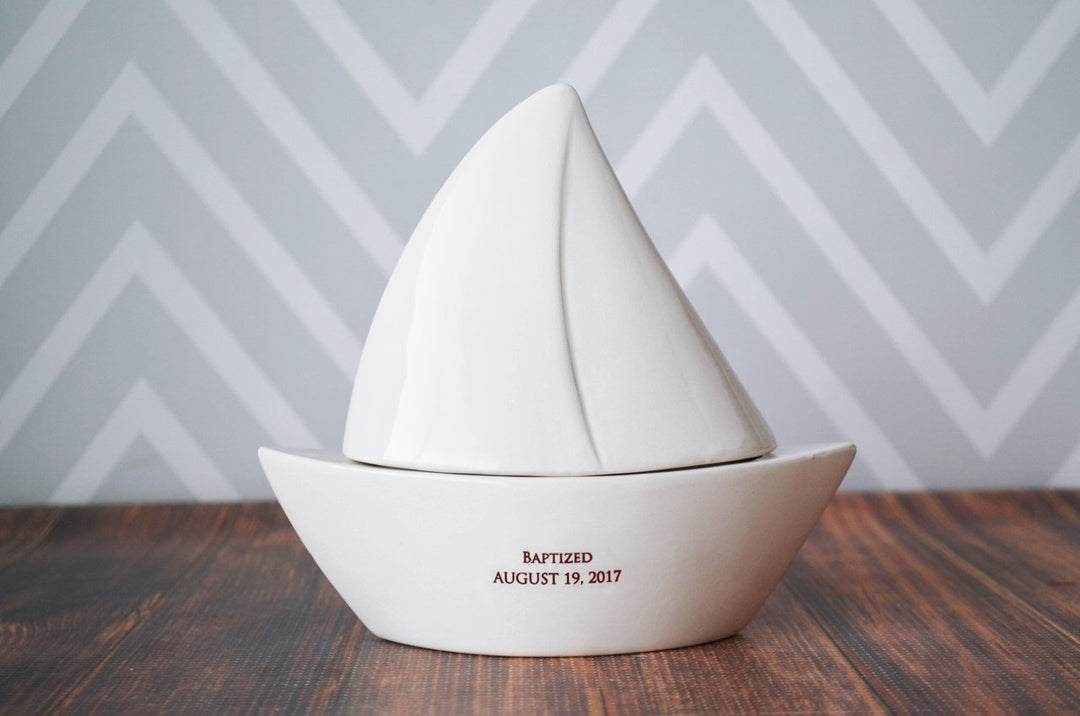 Personalized Sailboat Keepsake Box