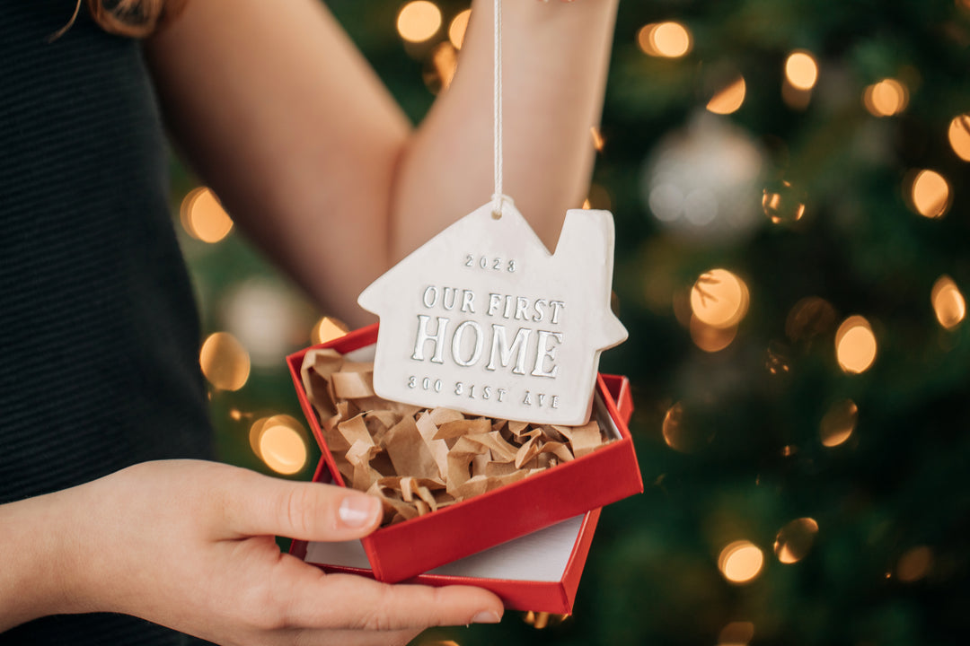 Personalized Christmas Ornament - Our New or Our First Home 2025