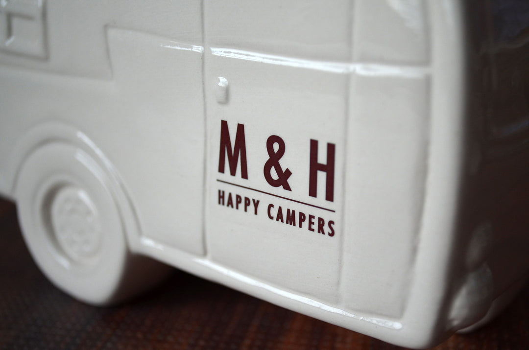 Camper Cookie Jar, Personalized with Name, RV Life, Grad Gift, Piggy Bank, Camper Gift, Kitchen Gift Idea, Vintage Trailer, Camper Birthday Gift