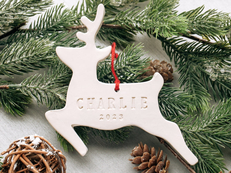 Personalized Reindeer 2024 Christmas Ornament