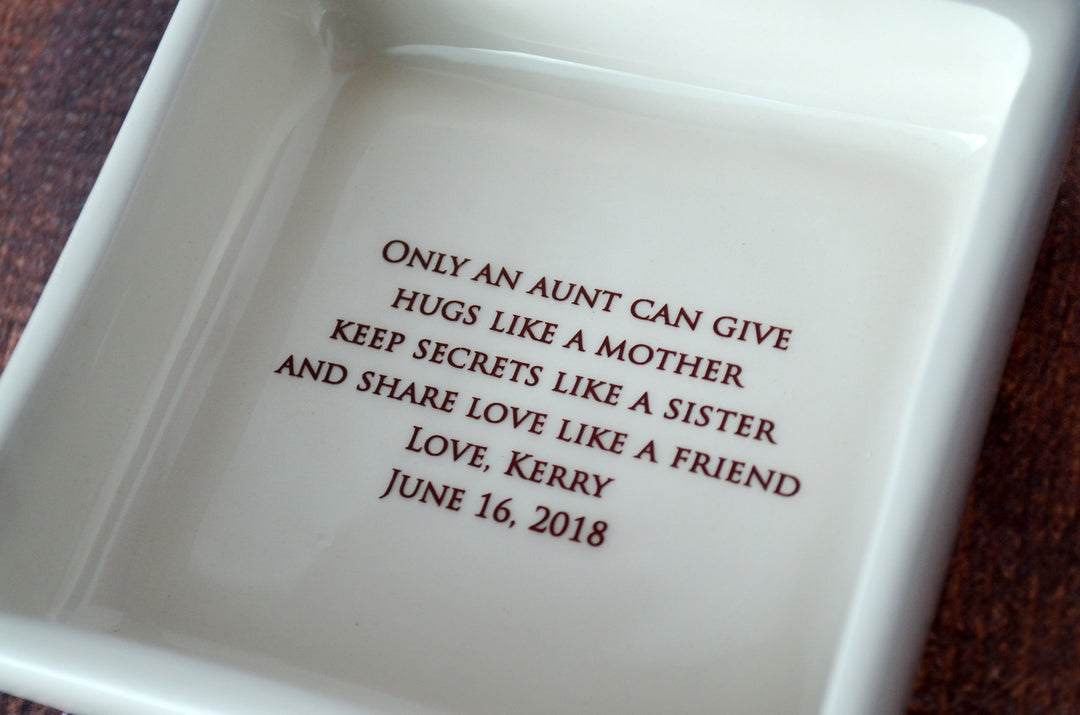 Personalized Keepsake Box with Name & Date - Square | Godmother or Aunt