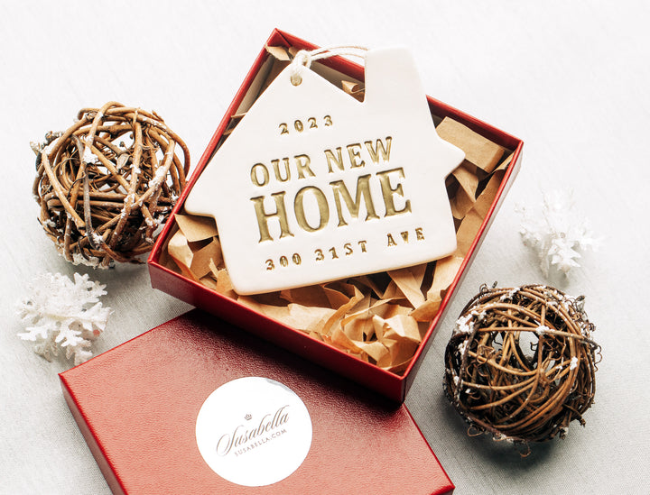 Personalized Christmas Ornament - Our New or Our First Home 2025
