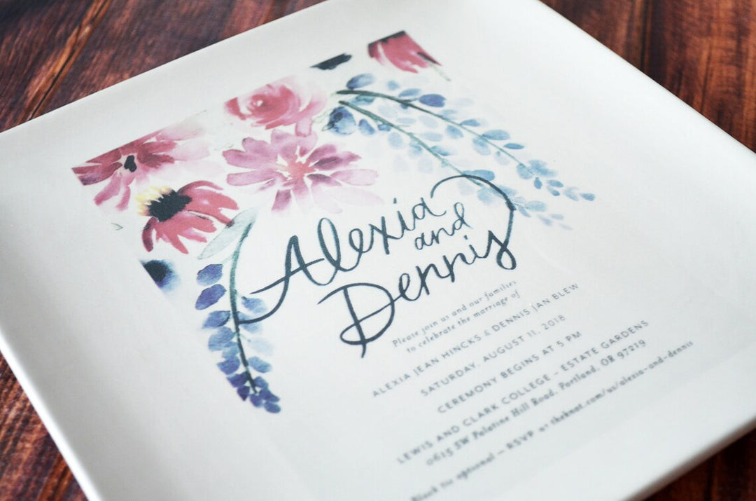 Personalized Plate with Family Recipe - 8.25"x8.25"