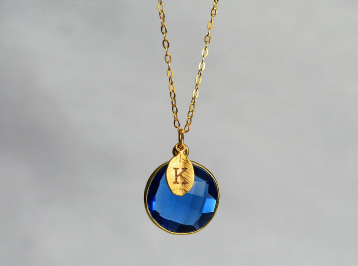 Sapphire Earrings, September Birthstone Earrings, Blue Round Earrings, 14K Gold Fill, Wife Gift, Bridesmaid Gift