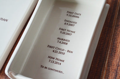 Anniversary Gift or Wedding Gift - The Story of Us - Ceramic Keepsake Book Box