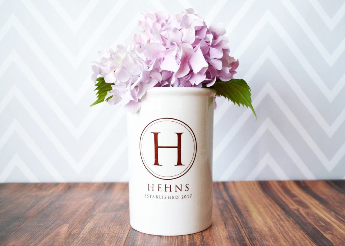 Personalized Vase- Great Wedding Gift