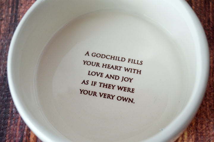 Godchild Gift with Necklace - Personalized - Round Keepsake Box