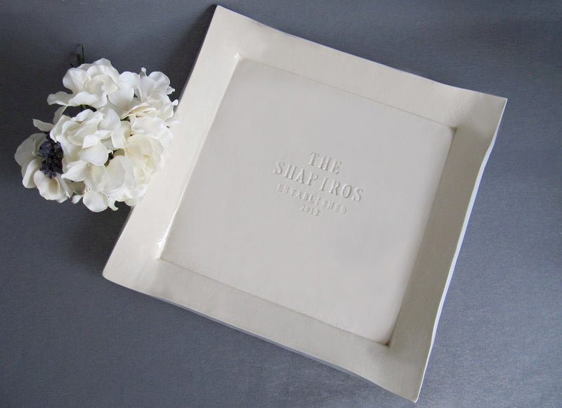 Large Custom Wedding Signature Guestbook Platter or Heirloom Wedding Gift