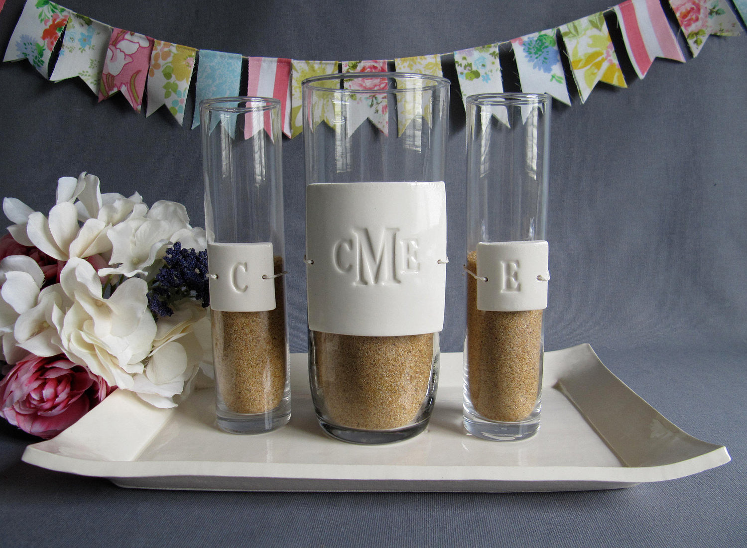 Personalized Last Name Mason Jars Sand Ceremony