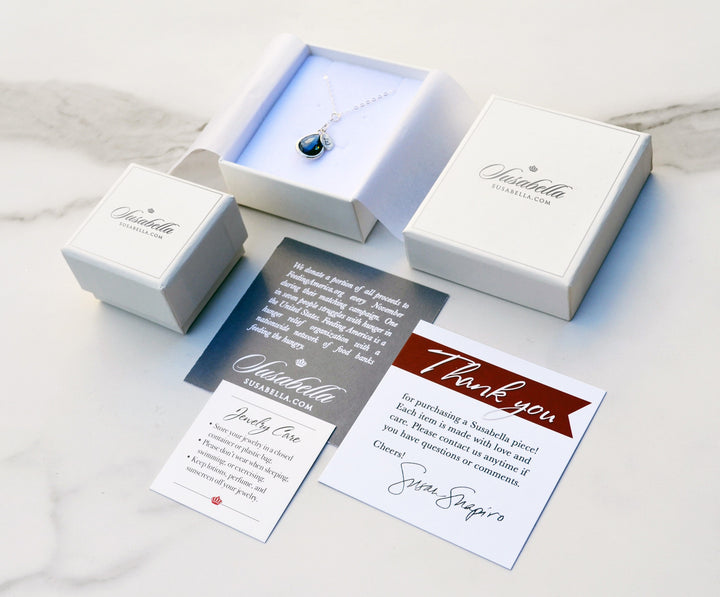 Dainty Personalized Moonstone Drop Necklace with Custom Initial
