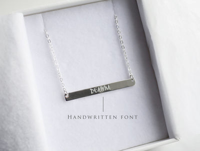 Personalized Name Necklace, Nameplate Necklace, Custom Bar Necklace, Layering Necklace, Personalized Gift, Bridesmaid gift, Minimalist